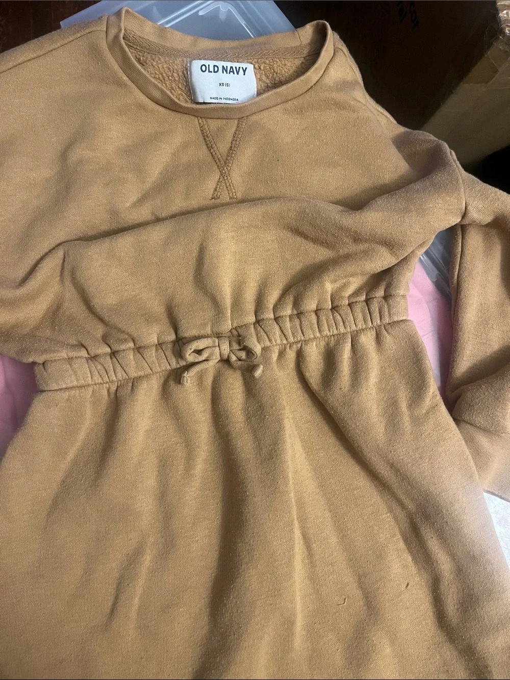Old Navy Camel Crewneck dress